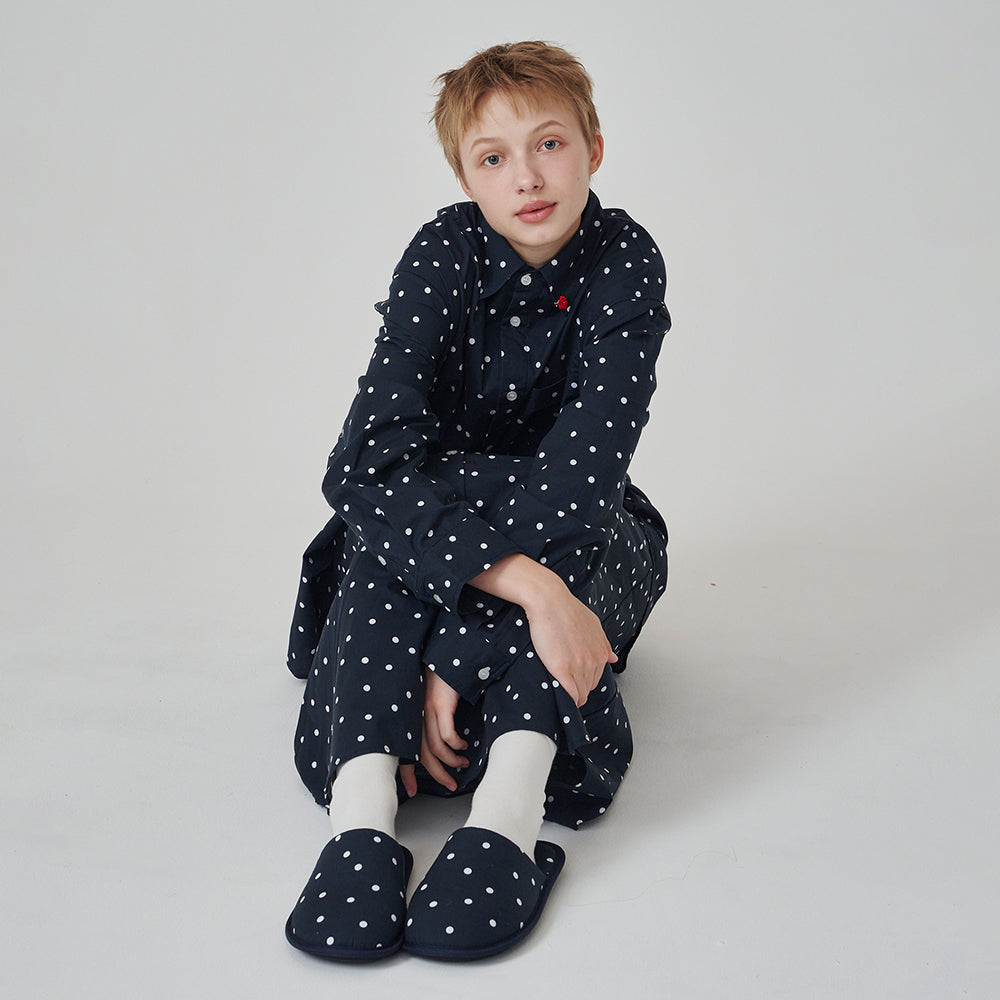 OGGITT [29CM Exclusive] (uni)Keen Dot Pajama Shirt Navy