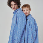 OGGITT [29CM Exclusive] (uni) Rob Stripe Pajama Shirt Blue