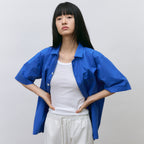 Taats Summit Blue Washed Cotton Pajama Shirt