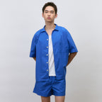Taats Summit Blue Washed Cotton Pajama Shirt
