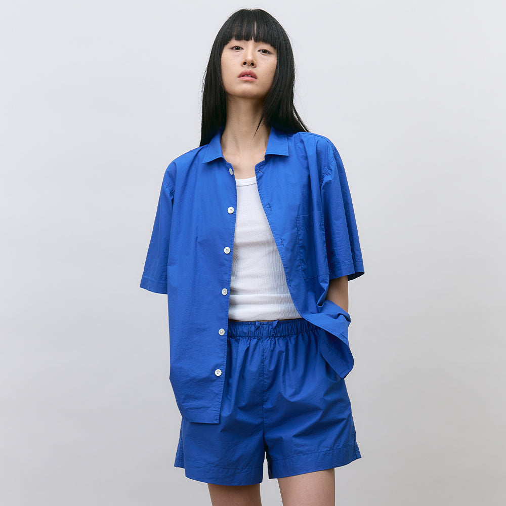 Taats Summit Blue Washed Cotton Pajama Shirt