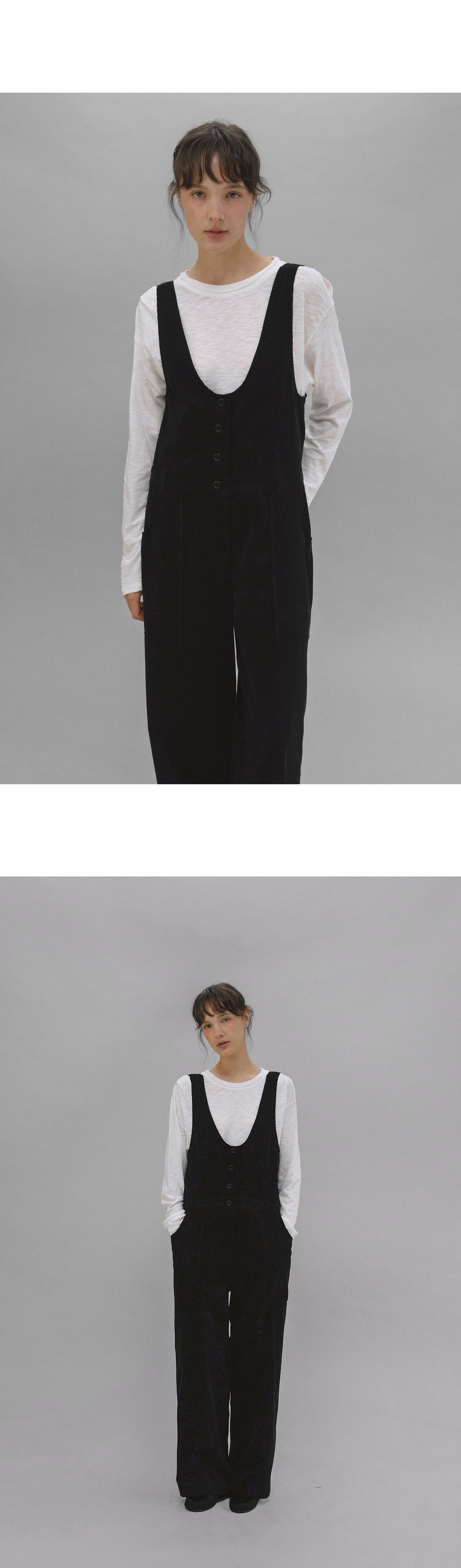 ANDNEEDS ANDNEEDS Buddy Corduroy Overall (Black)