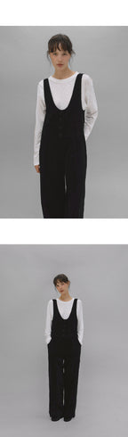 ANDNEEDS ANDNEEDS Buddy Corduroy Overall (Black)