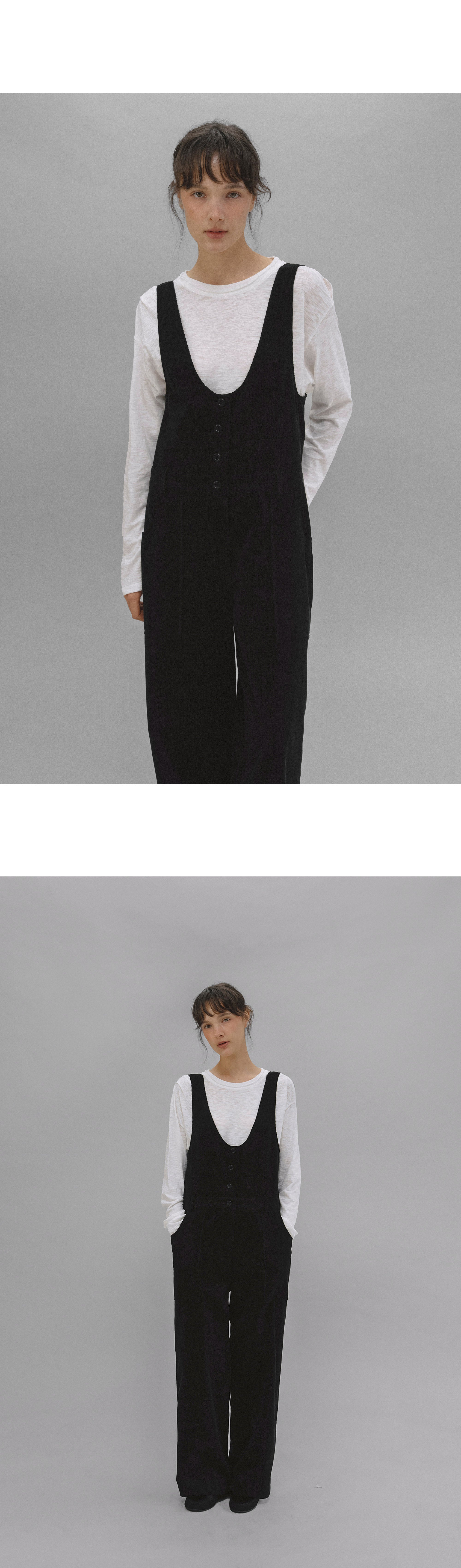 ANDNEEDS ANDNEEDS Buddy Corduroy Overall (Black)