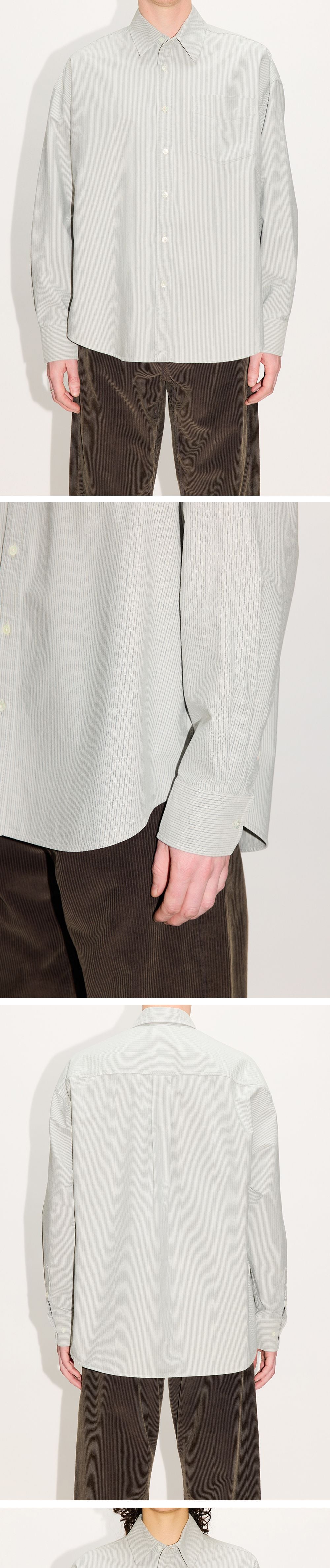 HOPE (concierge) ROOM SHIRT (CLOUD GREY STRIPED)