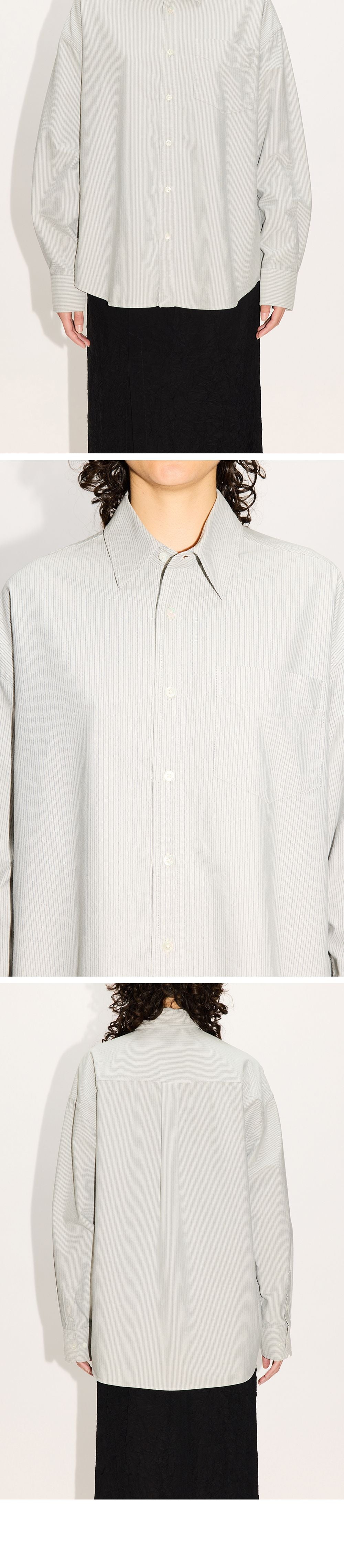HOPE (concierge) ROOM SHIRT (CLOUD GREY STRIPED)