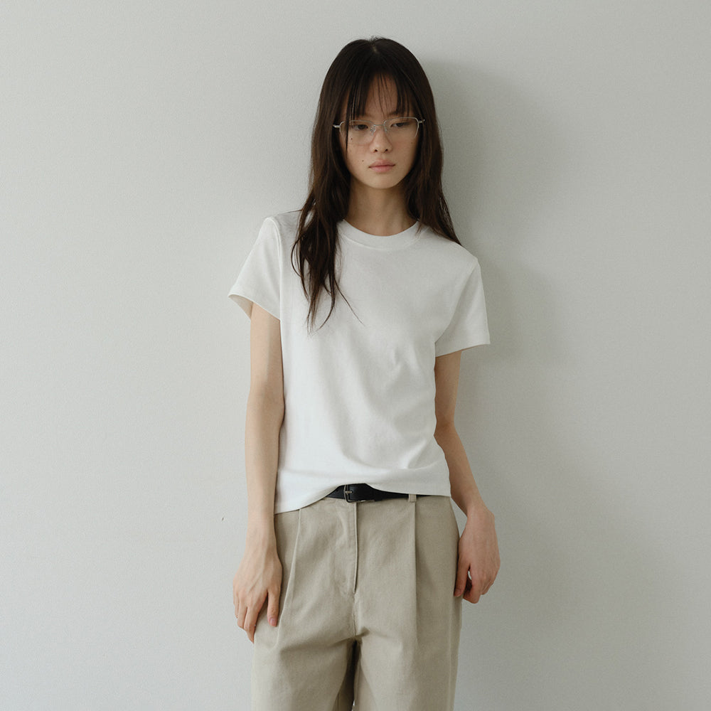 AREYOU SEOUL BASIC SIMPLE T-SHIRT, WHITE