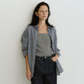 URAGO Roll-up check shirt_2colors