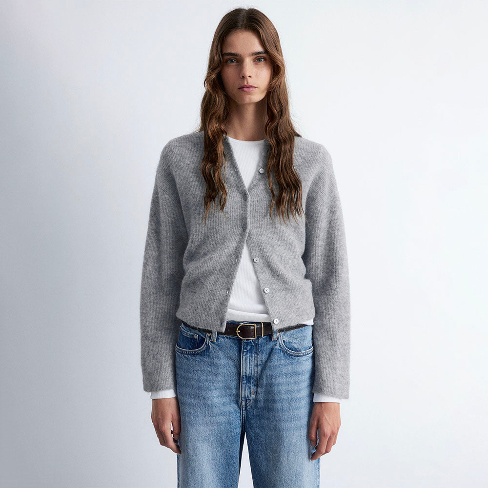 & Other Stories Alpaca blend knit cardigan (Grey)