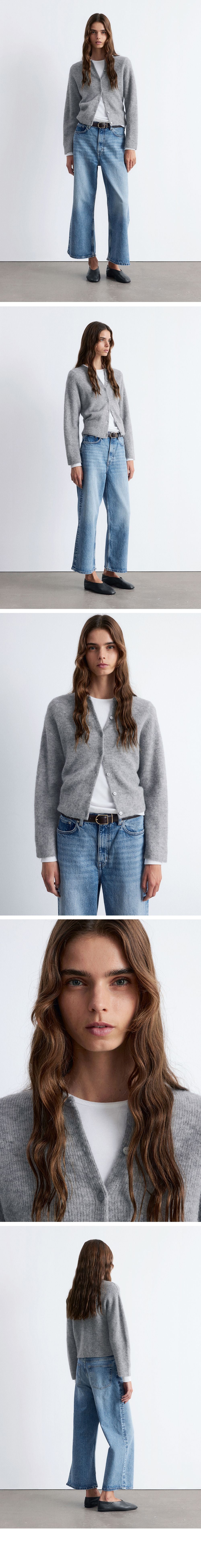 & Other Stories Alpaca blend knit cardigan (Grey)