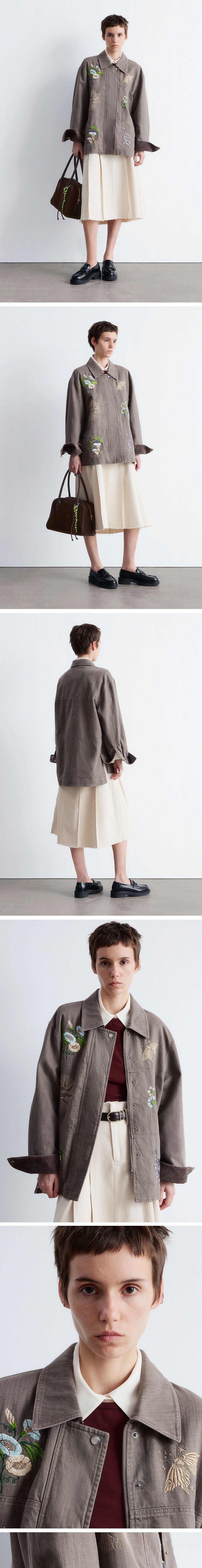 & Other Stories Embroidery Shirt Jacket (Mole/Embroidery)