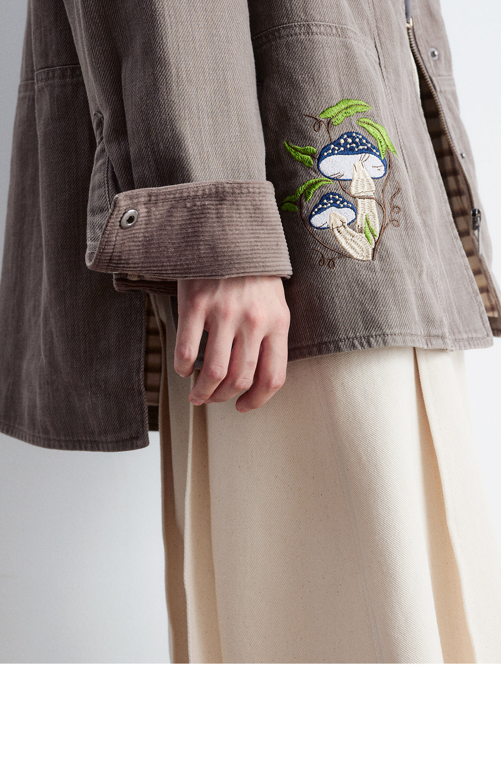 & Other Stories Embroidery Shirt Jacket (Mole/Embroidery)