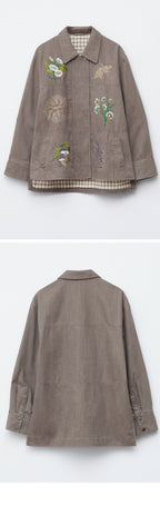 & Other Stories Embroidery Shirt Jacket (Mole/Embroidery)