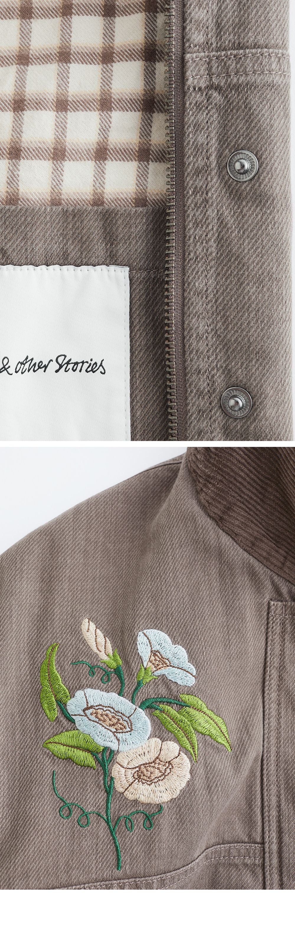 & Other Stories Embroidery Shirt Jacket (Mole/Embroidery)
