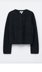 & Other Stories Rib Knit Cardigan (Black)