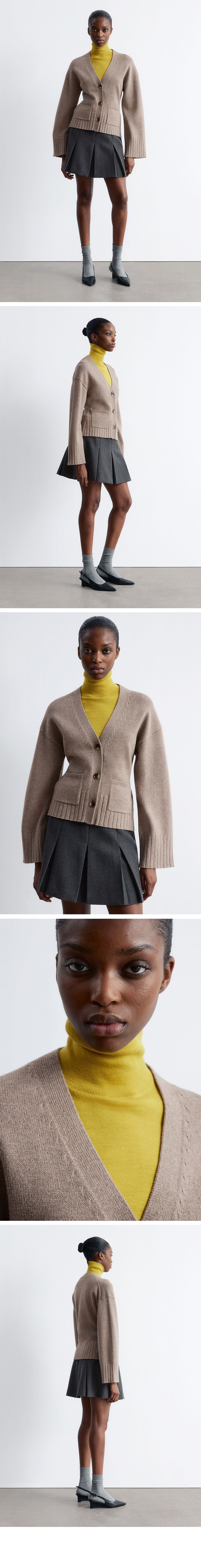 & Other Stories Tapered knit cardigan (Mole)