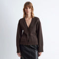 & Other Stories Tapered Knit Cardigan (Dark Brown)