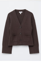 & Other Stories Tapered Knit Cardigan (Dark Brown)