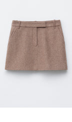 & Other Stories Wool Mini Skirt (Taupe)