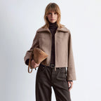 & Other Stories Cropped Wool Jacket (Light Brown)