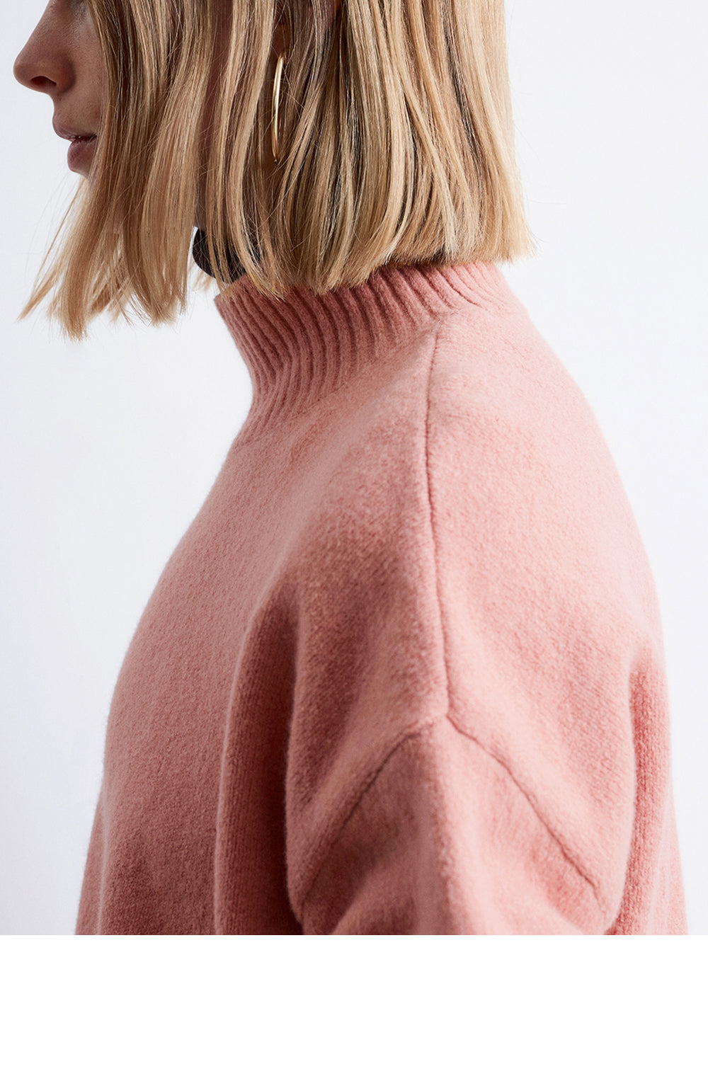 & Other Stories Turtleneck Sweater (Pink)