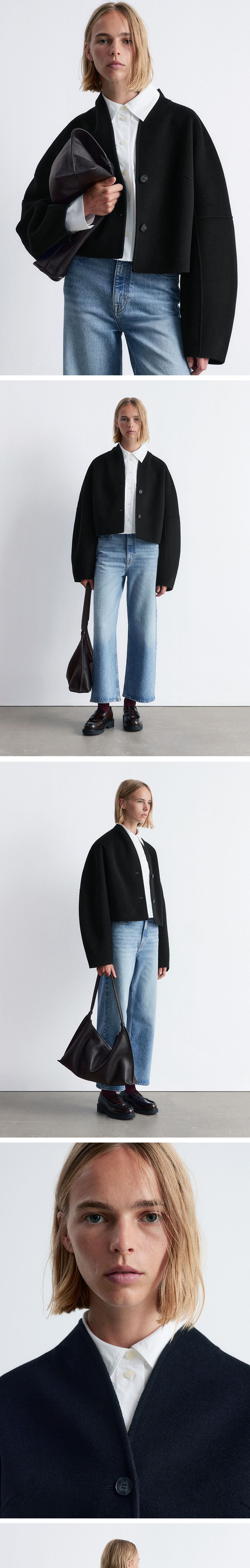 & Other Stories Wool Double Jacket (Black)