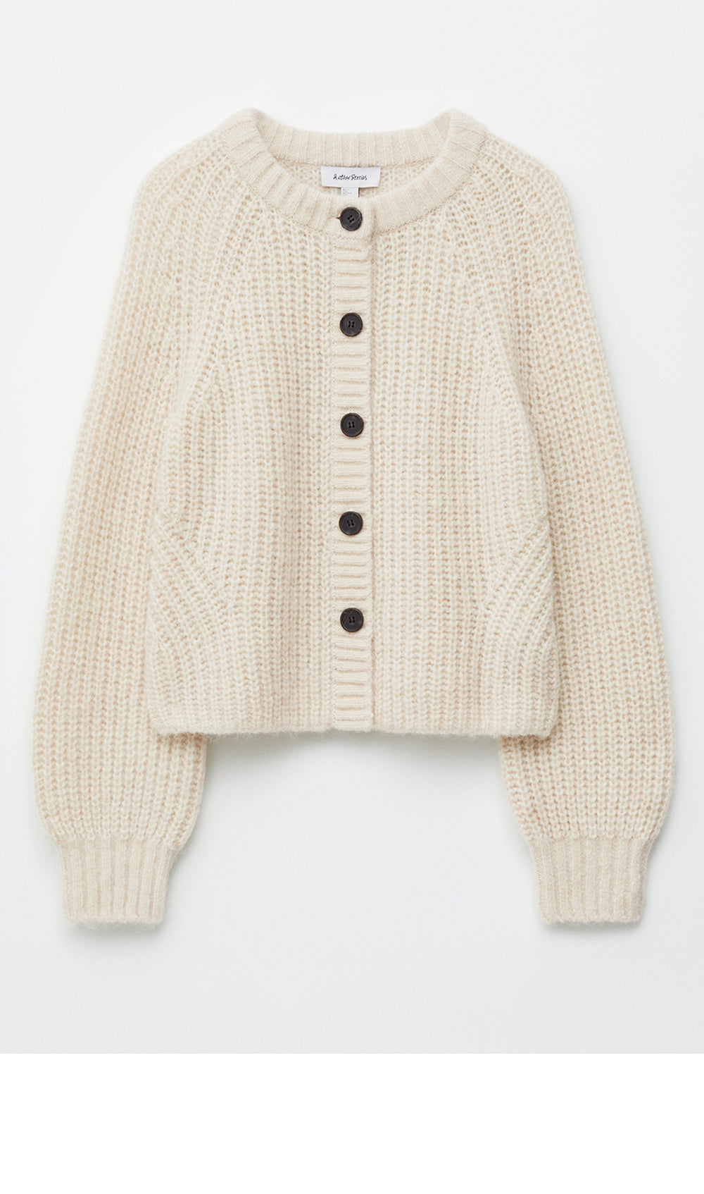 & Other Stories Balloon Sleeve Cardigan (Cream)