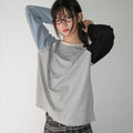 RONRON MULTI COLOR LOOSE FIT LONG SLEEVE GREY DOT