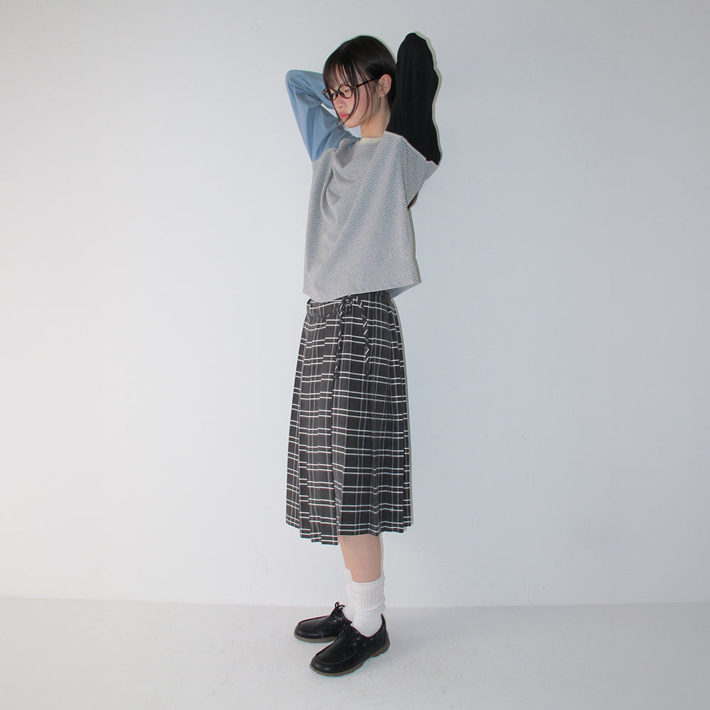 RONRON MULTI COLOR LOOSE FIT LONG SLEEVE GREY DOT