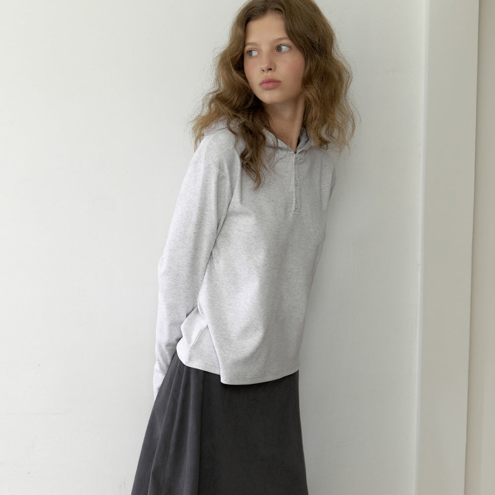 THE MITTEN [19th] Molly hoodie t-shirt (melange gray)