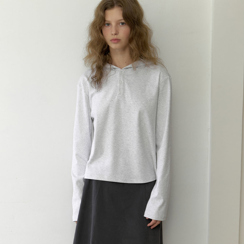 THE MITTEN [19th] Molly hoodie t-shirt (melange gray)