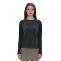 PARTIMENTO WOMEN PWC COLORBLOCK RAGLAN LONG SLEEVE TEE_CHARCOAL MELANGE