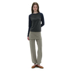 PARTIMENTO WOMEN PWC COLORBLOCK RAGLAN LONG SLEEVE TEE_CHARCOAL MELANGE
