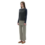 PARTIMENTO WOMEN PWC COLORBLOCK RAGLAN LONG SLEEVE TEE_CHARCOAL MELANGE