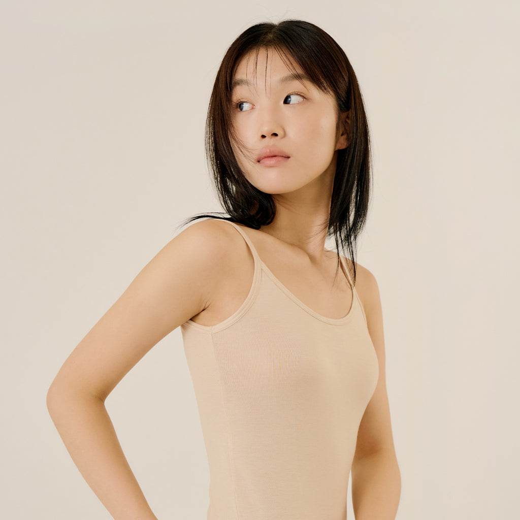 MARN5 Rich modal basic U-neck string tank top big size tank top