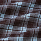 MICHIKO LONDON KOSHINO OVERSIZED CHECK SHIRTS SKY BROWN
