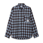 MICHIKO LONDON KOSHINO OVERSIZED CHECK SHIRTS SKY BROWN