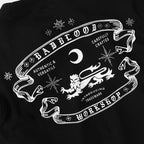 BADBLOOD w-tee25-159 Mystic Rhinestone Logo Jersey Slim Long Sleeve - Black