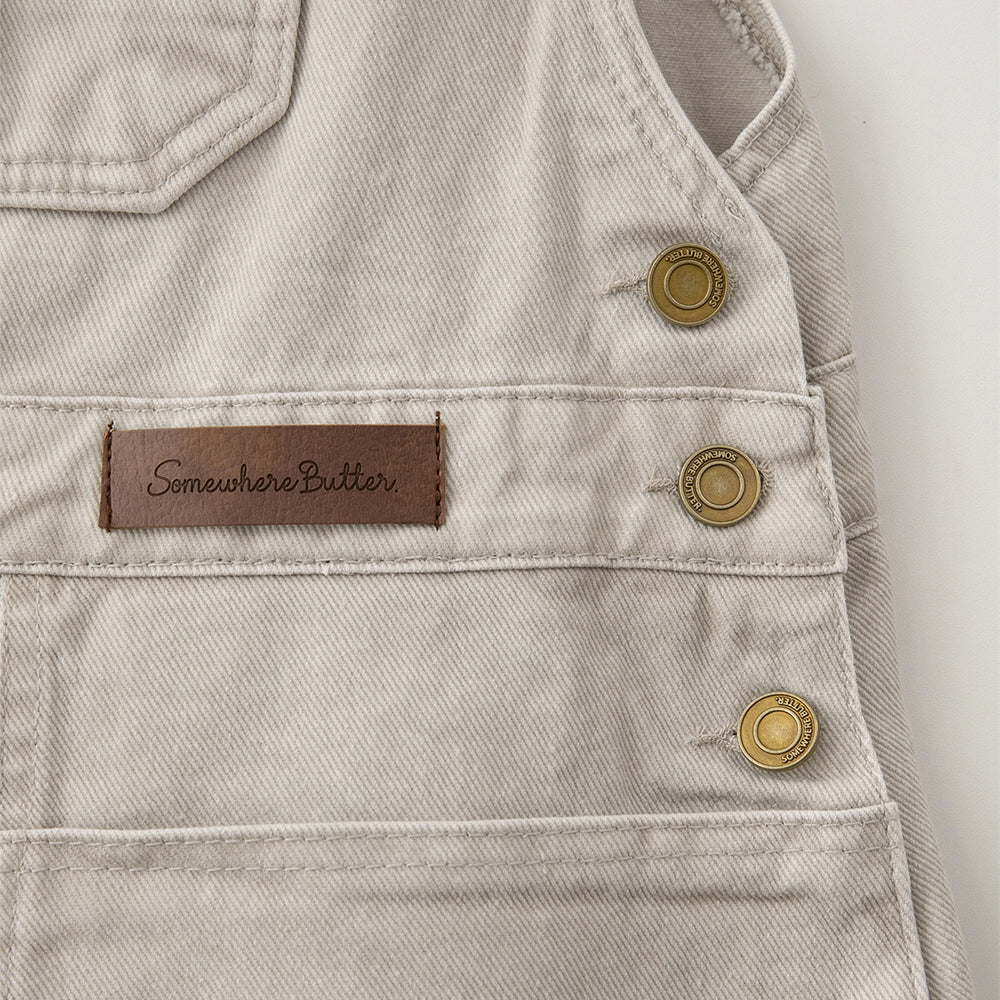 SOMEWHEREBUTTER SOMEWHEREBUTTER Vintage Combi Cotton Overall - Oat Beige
