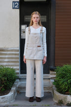 SOMEWHEREBUTTER SOMEWHEREBUTTER Vintage Combi Cotton Overall - Oat Beige