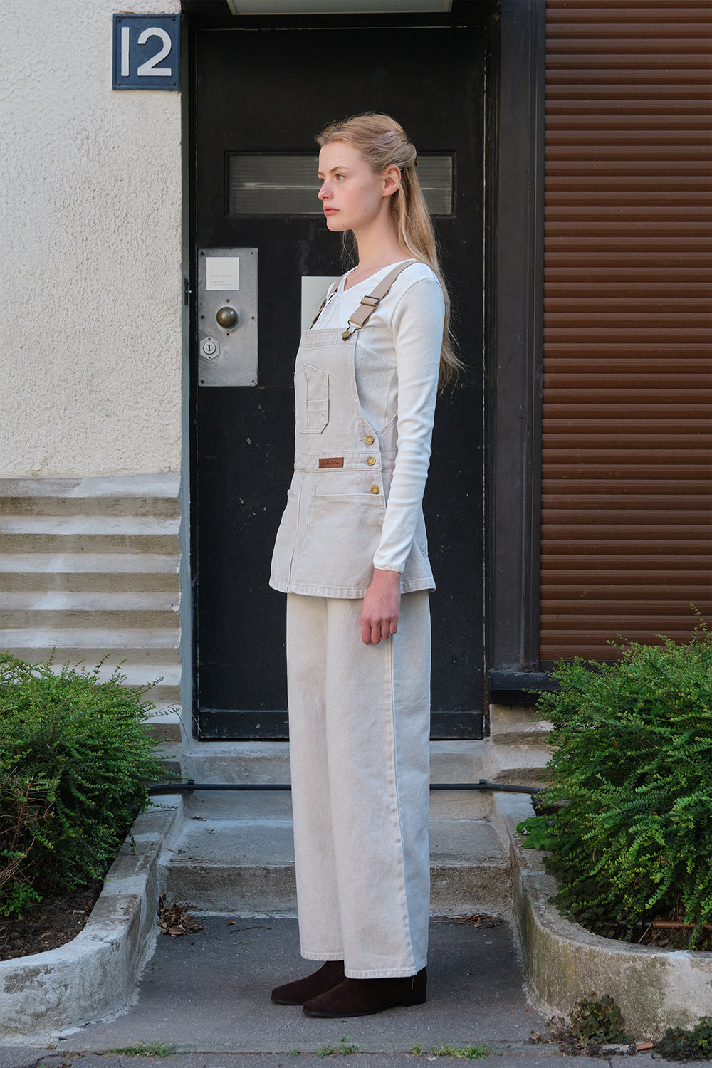 SOMEWHEREBUTTER SOMEWHEREBUTTER Vintage Combi Cotton Overall - Oat Beige