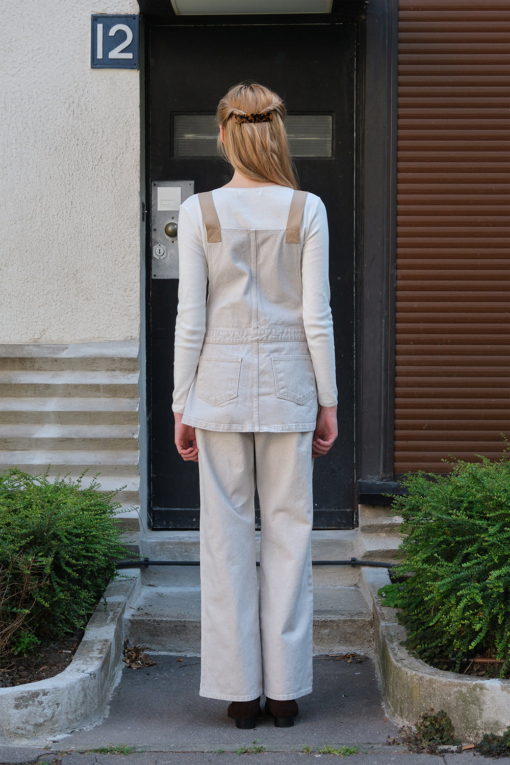 SOMEWHEREBUTTER SOMEWHEREBUTTER Vintage Combi Cotton Overall - Oat Beige
