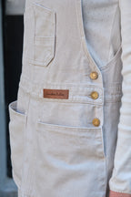 SOMEWHEREBUTTER SOMEWHEREBUTTER Vintage Combi Cotton Overall - Oat Beige