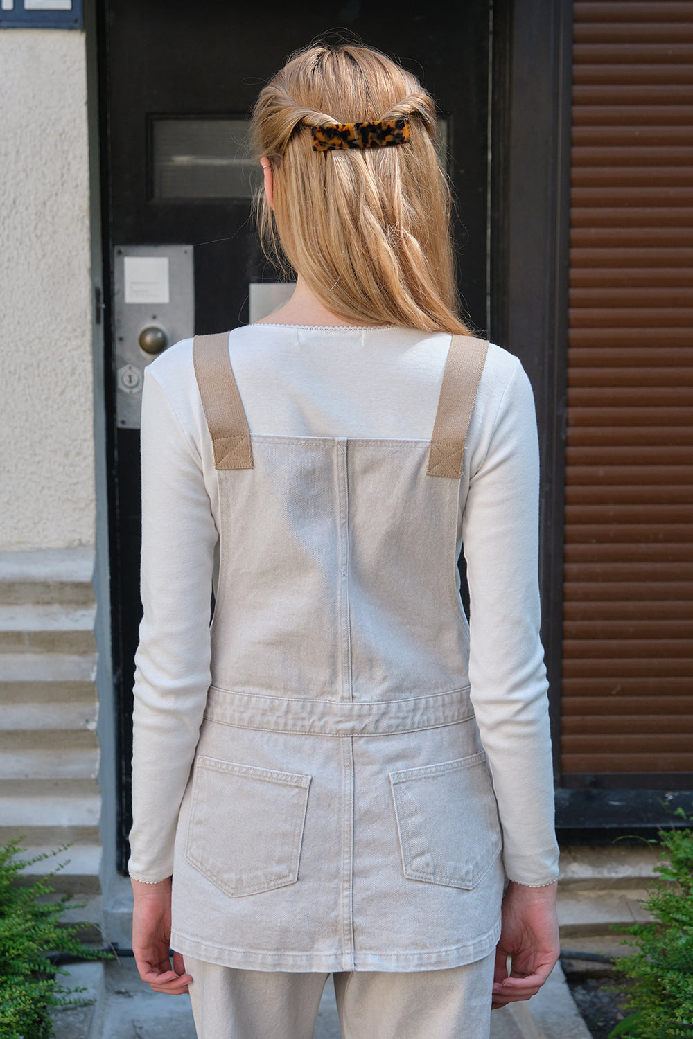 SOMEWHEREBUTTER SOMEWHEREBUTTER Vintage Combi Cotton Overall - Oat Beige