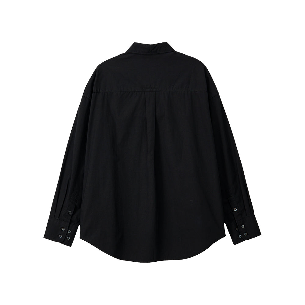 BITTERCELLS Oversized Essential Shirt-Black