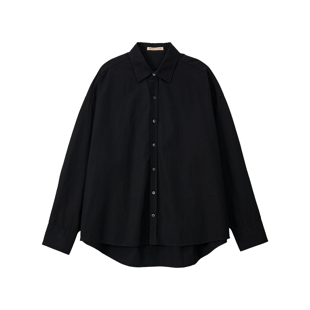 BITTERCELLS Oversized Essential Shirt-Black