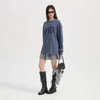 LUCKY CHOUETTE Chouetties by LUCKY CHOUETTE Graphic Loose Fit Pigment Long Sleeve T-shirt (dark blue) LATAX25250BUD