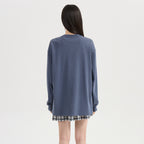 LUCKY CHOUETTE Chouetties by LUCKY CHOUETTE Graphic Loose Fit Pigment Long Sleeve T-shirt (dark blue) LATAX25250BUD