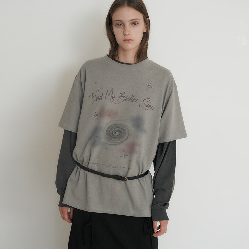 MORCEAU par MORCEAU [RE-ORDER] Star Pigment Loose-Fit T-Shirt_LIGHT GRAY