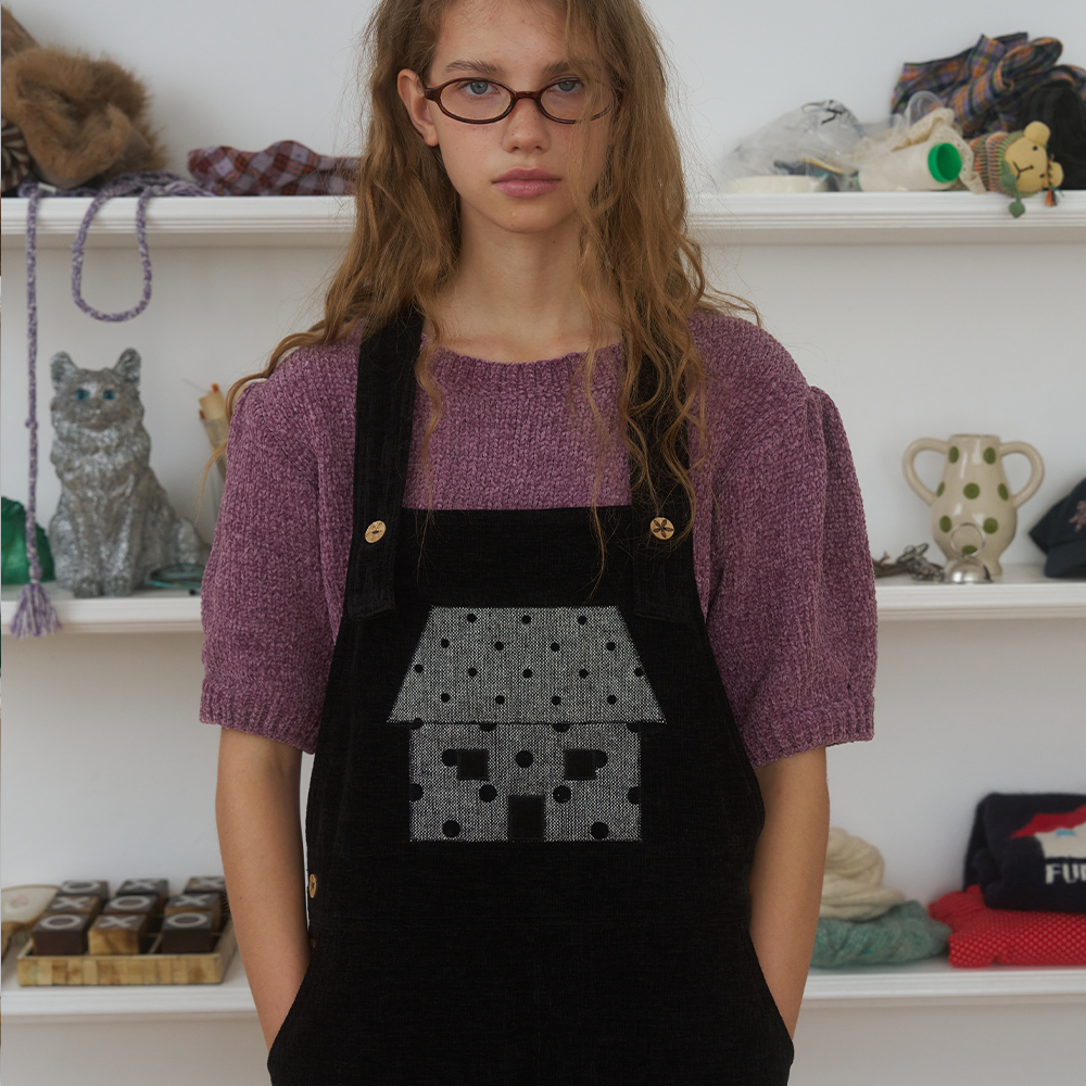 FUN FROM FUN FUN FROM FUN Cozy Home Overall, Black
